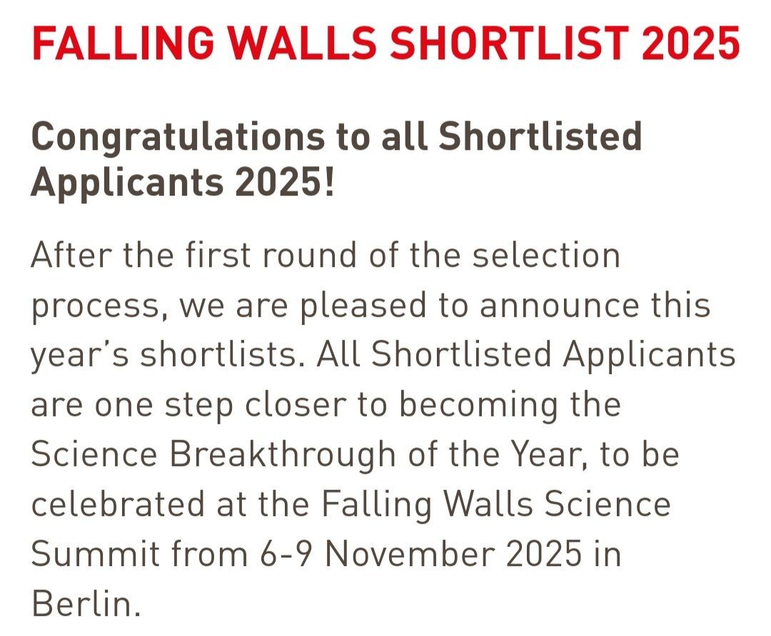 Falling Walls Finalist