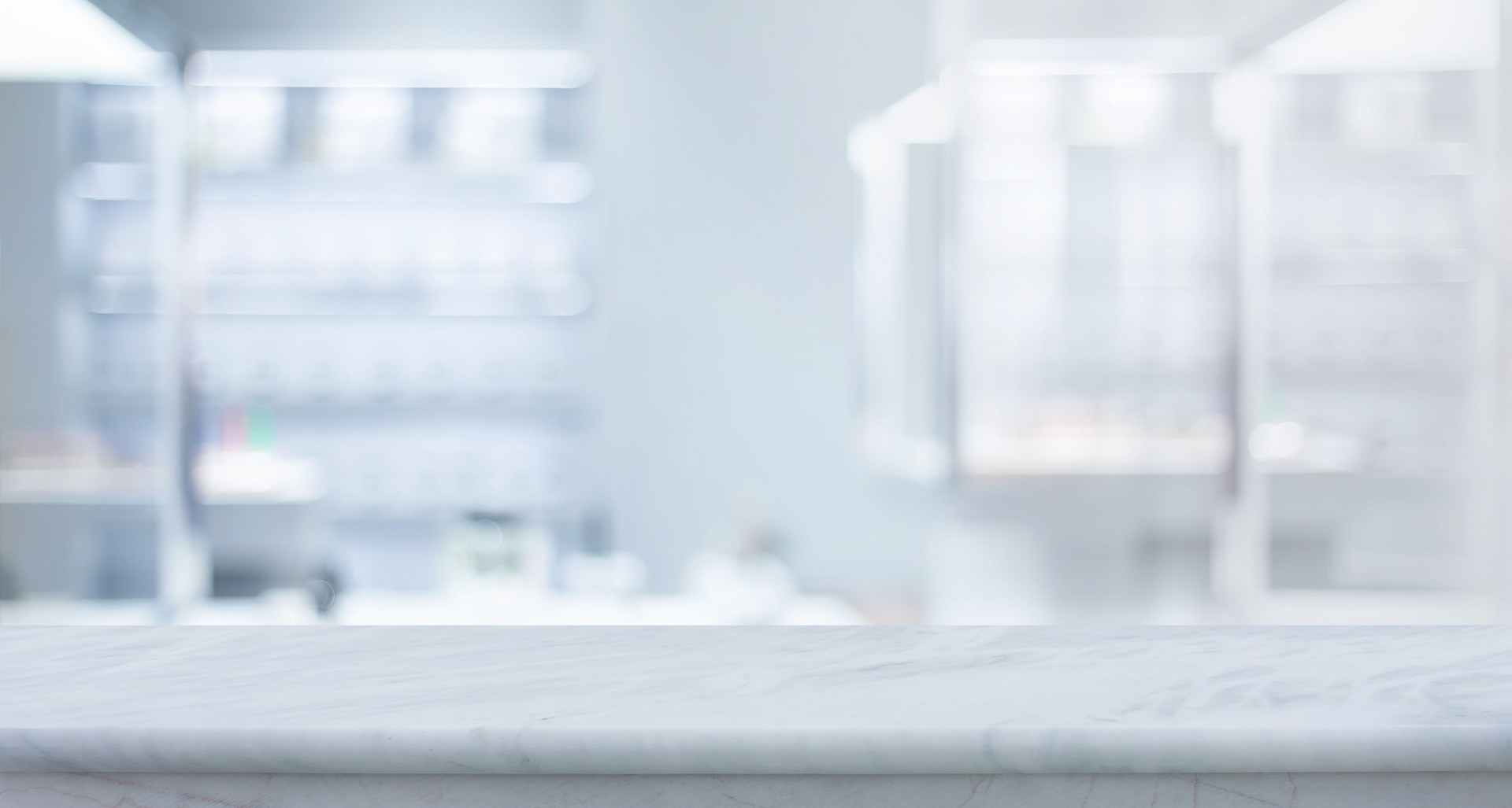 Beautiful Marble top counter bar with blur bright glass room with lighting.not ai generated